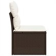 vidaXL Garden Chair in Brown/Cream