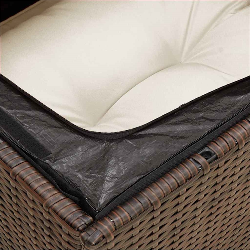 vidaXL Garden Chair in Brown/Cream