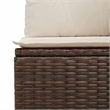 vidaXL Garden Chair in Brown/Cream