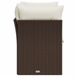 vidaXL Garden Sofa in Brown & Cream