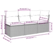 vidaXL Garden Sofa in Brown & Cream