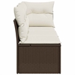 vidaXL Garden Sofa in Brown & Cream