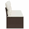 vidaXL Garden Sofa in Brown & Cream