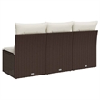 vidaXL Garden Sofa in Brown & Cream