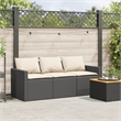 vidaXL Garden Sofa in Black And Cream