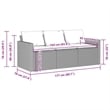 vidaXL 3-Seater PE Rattan Garden Sofa With Removable Covers in Brown