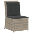 vidaXL Reclining Patio Sofa in Light Grey And Dark Grey