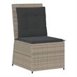 vidaXL Reclining Patio Sofa in Light Grey And Dark Grey