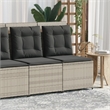 vidaXL Reclining Patio Sofa in Light Grey And Dark Grey