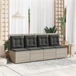 vidaXL Reclining Patio Sofa in Light Grey And Dark Grey