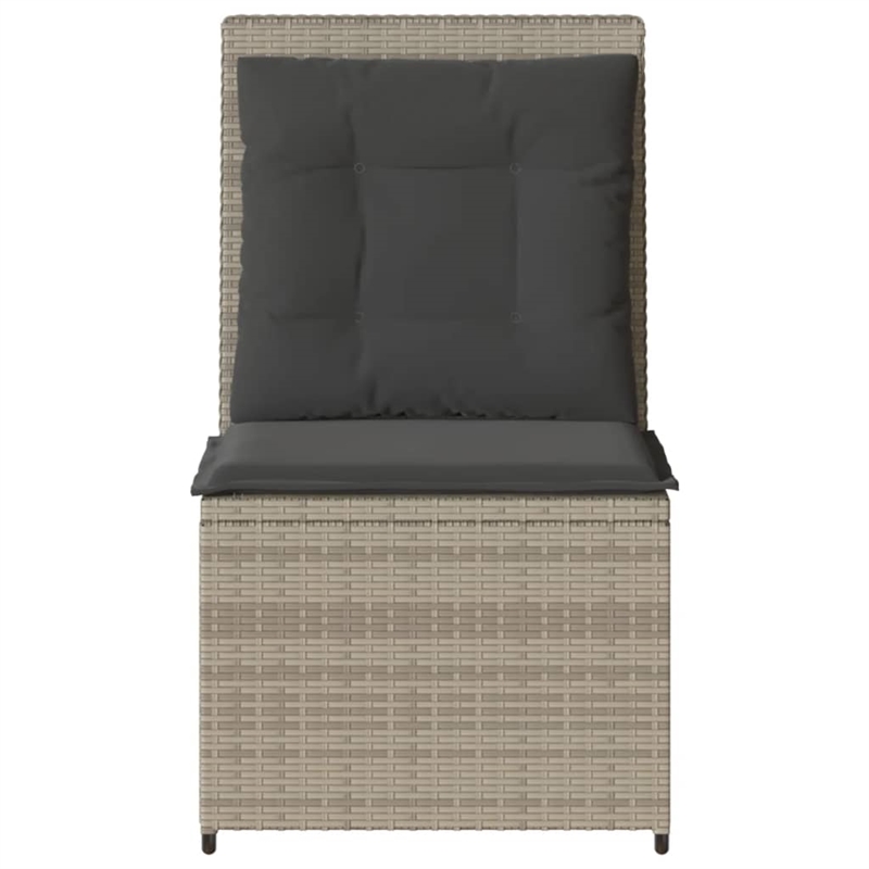 vidaXL Reclining Patio Sofa in Light Grey And Dark Grey