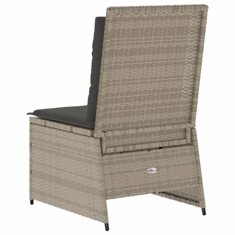 vidaXL Reclining Patio Sofa in Light Grey And Dark Grey