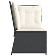 vidaXL Patio Sofa in Black & Cream/White