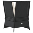 vidaXL Patio Sofa in Black & Cream/White