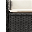 vidaXL Patio Sofa in Black & Cream/White