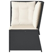 vidaXL Patio Sofa in Black & Cream/White