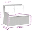 vidaXL Reclining Garden Bench in Black & Cream/White