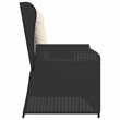 vidaXL Reclining Garden Bench in Black & Cream/White