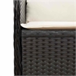 vidaXL Reclining Garden Bench in Black & Cream/White