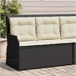 vidaXL Reclining Garden Bench in Black & Cream/White