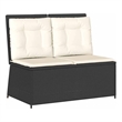 vidaXL Reclining Patio Bench in Black & Cream/White