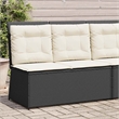 vidaXL Reclining Patio Bench in Black & Cream/White