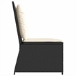 vidaXL Reclining Patio Bench in Black & Cream/White