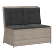 vidaXL Reclining Patio Bench in Light Grey And Dark Grey
