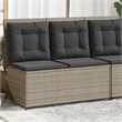 vidaXL Reclining Patio Bench in Light Grey And Dark Grey