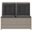 vidaXL Reclining Patio Bench in Light Grey And Dark Grey