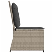 vidaXL Reclining Patio Bench in Light Grey And Dark Grey