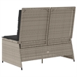vidaXL Reclining Patio Bench in Light Grey And Dark Grey