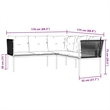 vidaXL Large Powder-Coated Steel Garden Sofa in Black