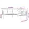 vidaXL Powder-Coated Steel Garden Sofa in Black