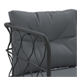 vidaXL Powder-Coated Steel & Textilene Fabric & PE Rattan Garden Sofa in Black