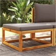 vidaXL Solid Acacia Wood Garden Footstool With Natural Finish