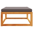 vidaXL Solid Acacia Wood Garden Footstool With Natural Finish