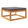 vidaXL Solid Acacia Wood Garden Footstool With Natural Finish