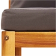 vidaXL Acacia Wood And Rope Garden Corner Sofa With Cushions in Gray