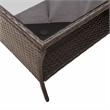 vidaXL 2-Seater Patio Sofa With Cushions in Red And Table in Brown Poly Rattan