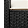 vidaXL Garden Sofa in Black And Cream