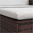 vidaXL 2-Seater Modular PE Rattan Outdoor Furniture Set in Brown