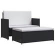 vidaXL Medium Powder-Coated Steel Outdoor Furniture Set in Black