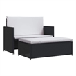 vidaXL Medium Powder-Coated Steel Outdoor Furniture Set in Black