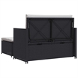vidaXL Medium Powder-Coated Steel Outdoor Furniture Set in Black