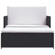 vidaXL Medium Powder-Coated Steel Outdoor Furniture Set in Black