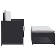 vidaXL Medium Powder-Coated Steel Outdoor Furniture Set in Black