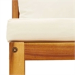 vidaXL Acacia Wood And Rope Garden Corner Sofa With Cushions in Cream