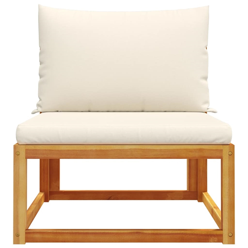 vidaXL Garden Sofa in Brown And Cream