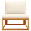 vidaXL Garden Sofa in Brown And Cream